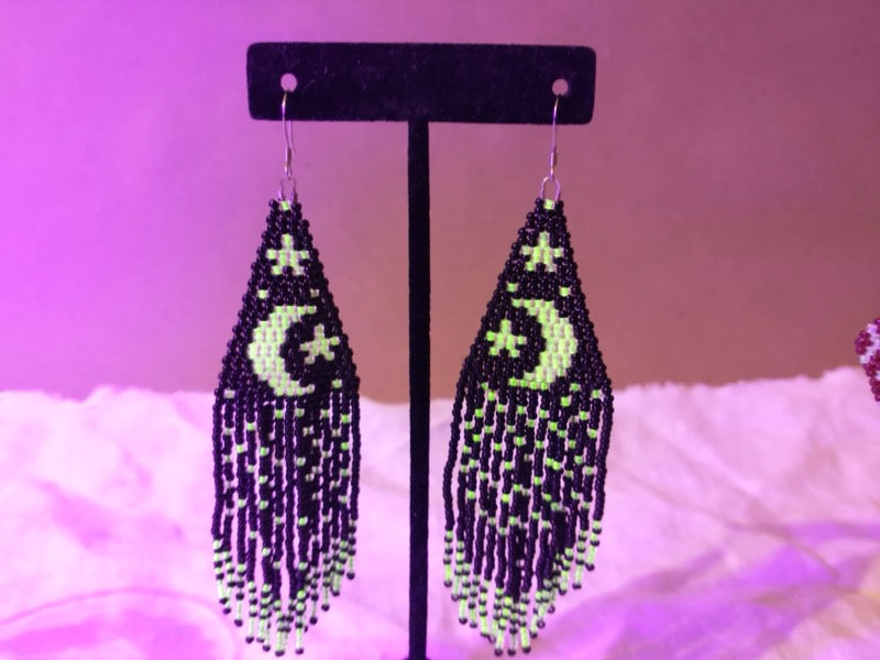 GLOW-IN-THE-DARK Moon & Star Earrings