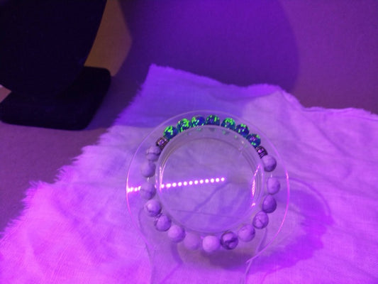 Blue glow in the dark bracelet