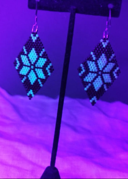 GLOW-IN-THE-DARK Red Star Earrings