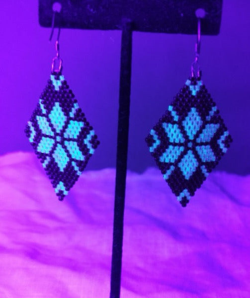 GLOW-IN-THE-DARK Red Star Earrings