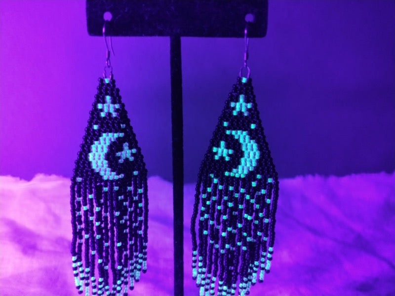 GLOW-IN-THE-DARK Moon & Star Earrings