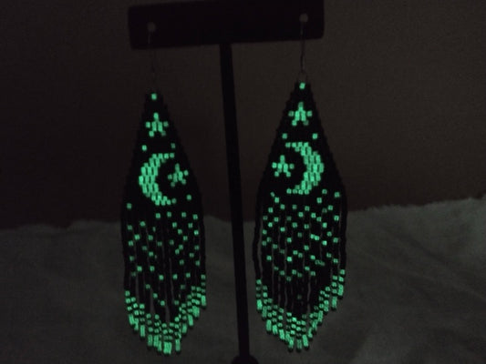 GLOW-IN-THE-DARK Moon & Star Earrings