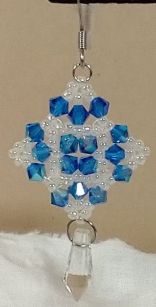 Blue and White earrings