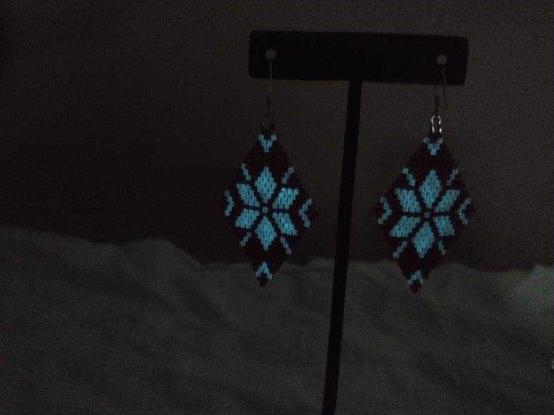 GLOW-IN-THE-DARK Red Star Earrings