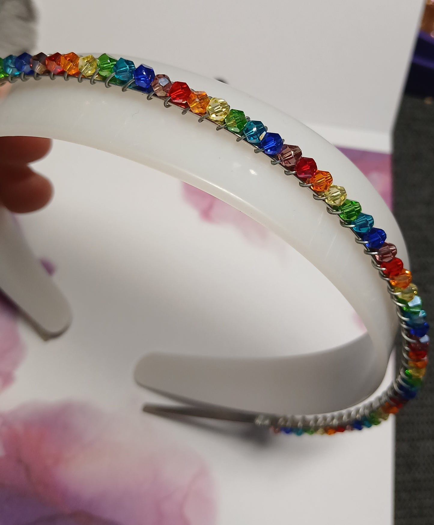 Wire Wrapped Rainbow Headband